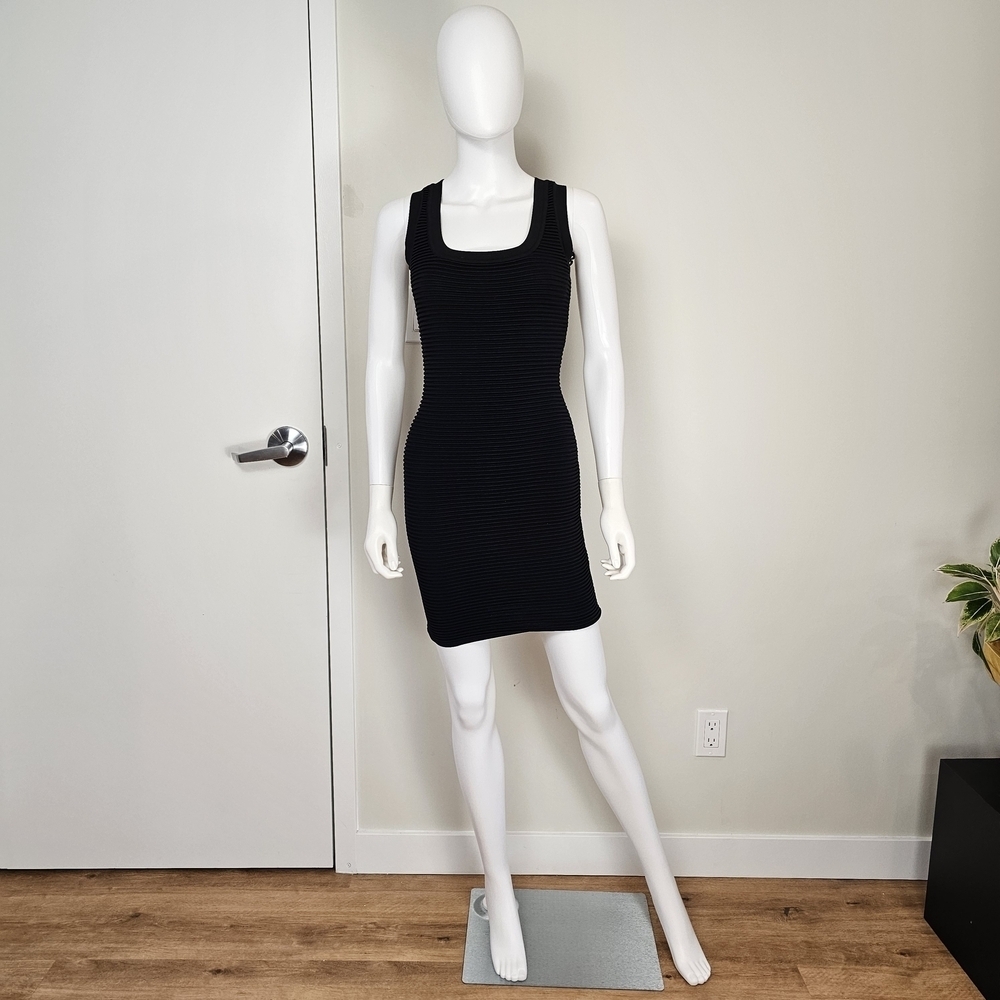 Torn by Ronny Kobo Black Contour Body Hugging Mini Dress Sz S